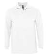 11353 Winter II SOL'S Winter II Long Sleeve Cotton Piqué Polo Shirt White colour image